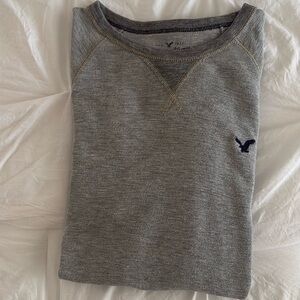American Eagle thermal gray S long sleeve‎ pullover shirt